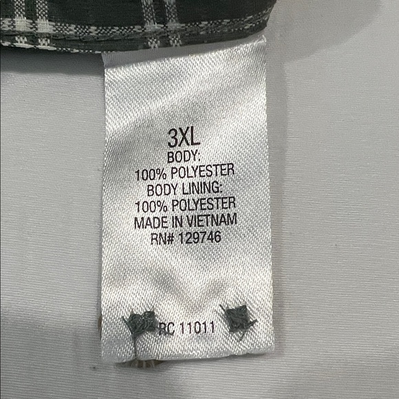 Ridgecut Toughwear 3XL Green Plaid Button-Down Work Shirt | Long Sleeve Outdoor - Picture 5 of 6